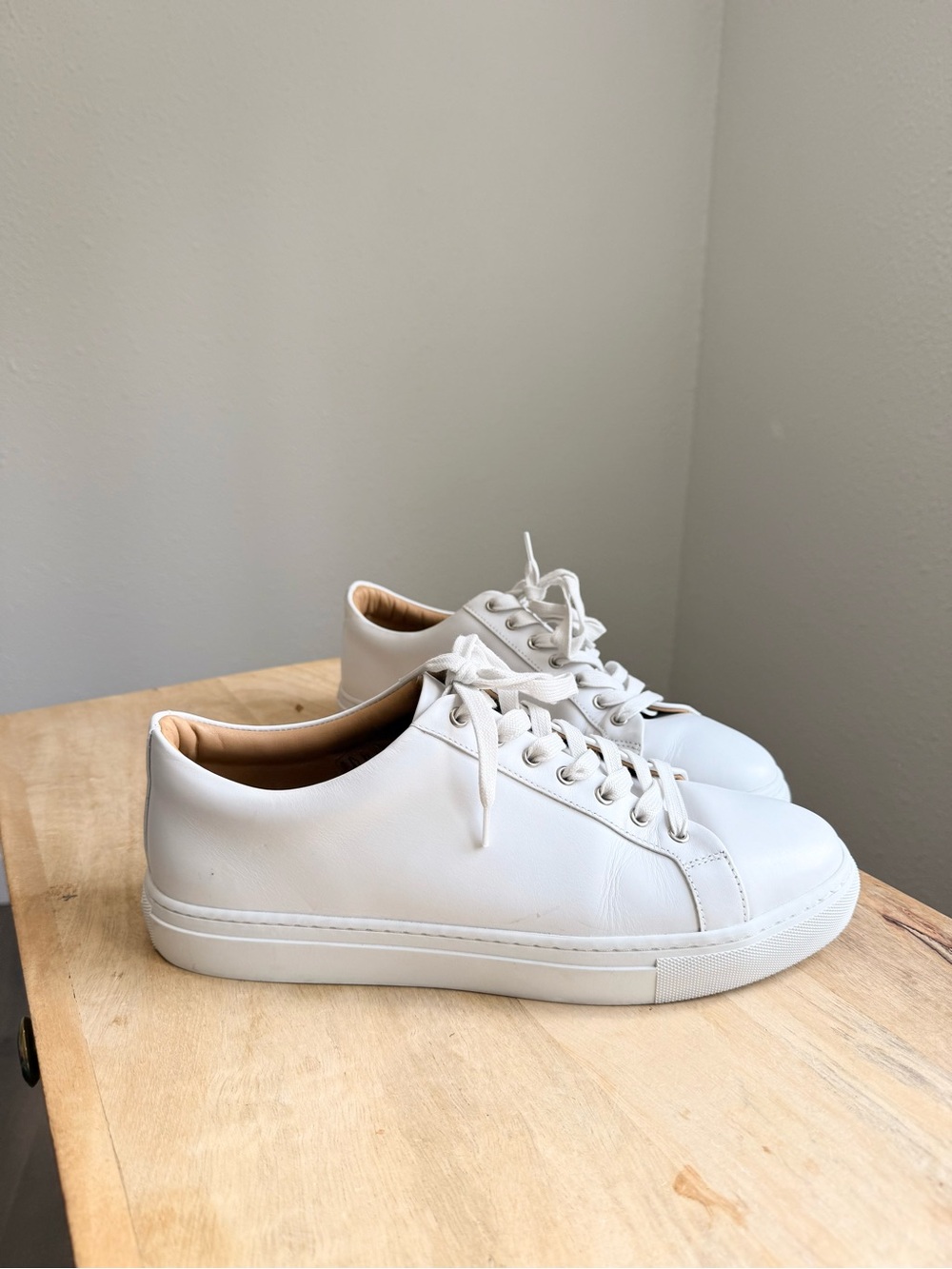 Thursday Premiere low top white leather lace up sneakers men’s shoes 10.5 - Picture 2 of 14